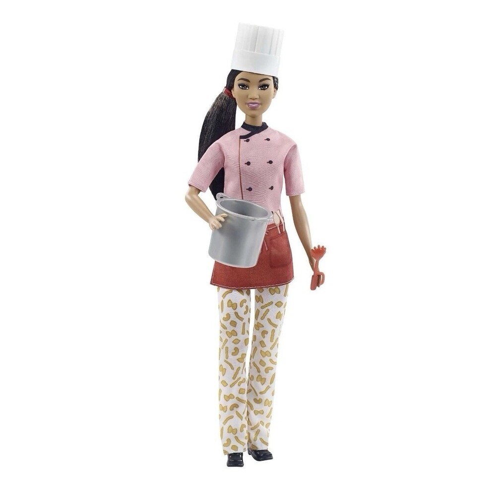 Barbie Career You Can Be Anything 12" Doll PASTA CHEF with Pot & Fork GTW38 New